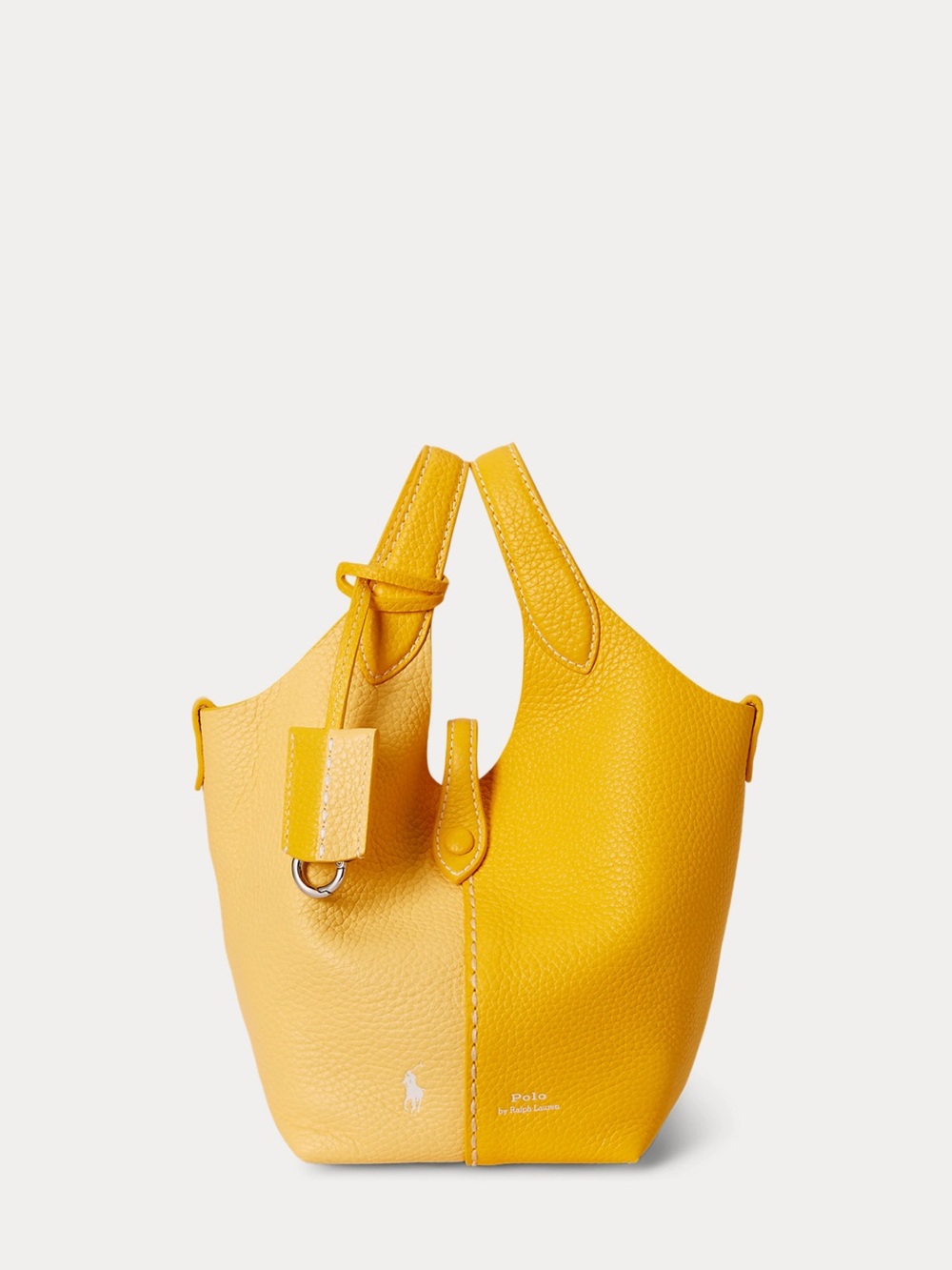 Ralph Lauren polo play yellow two toned leather mini tote
